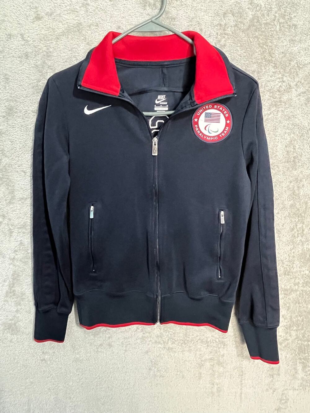 Nike USA Paralympic Team Track Jacket Medium Women’s Navy Full Zip
